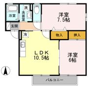 ツインハーモニー B棟の間取り画像