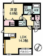 シャーメゾン白枝IIの間取り画像