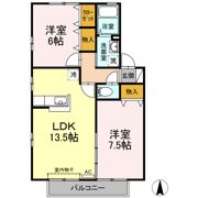ヴィルヌーブマスダ C棟の間取り画像