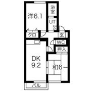 セジュール三笠Bの間取り画像