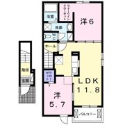 Heart未来 政枝 Aの間取り画像