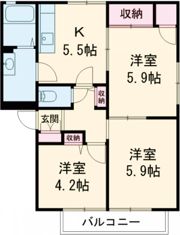 ディアスNODA Cの間取り画像