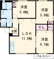 マウントクック Dの間取り画像