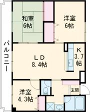 クレール上中条の間取り画像