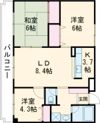 クレール上中条の間取り画像