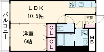 サンライズ東櫛原の間取り画像