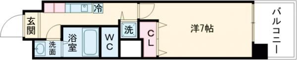 グランドタワー三宮の間取り画像