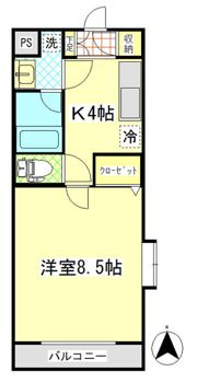 エスポワール相原の間取り画像