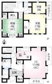 厚木戸建の間取り画像