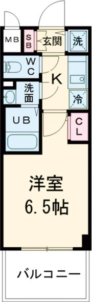 エスリード神戸兵庫駅ミッドポートの間取り画像