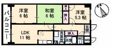 ファミーユ舟入中町の間取り画像