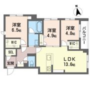 フラットフィールドIIの間取り画像