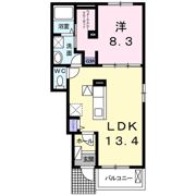 リバージュ海西Ⅱの間取り画像