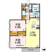 クレスト竹の塚の間取り画像