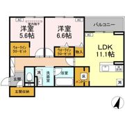 D-Crinum 加屋町の間取り画像