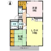 バティール西小森野 B棟の間取り画像