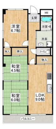 青雲マンションの間取り画像