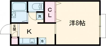 シャンピア菅野Bの間取り画像