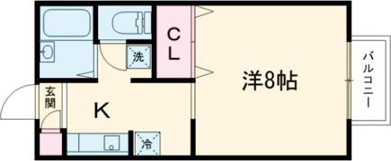 シャンピア菅野Bの間取り画像