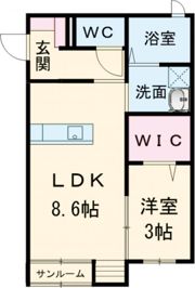 オランジュベール桑名の間取り画像