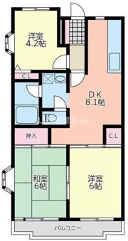 メルベーユかしわ台の間取り画像