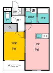メゾンクレール東大利の間取り画像