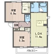 メゾン・ソレイルAの間取り画像