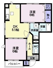 フォンテーヌ・パレⅠの間取り画像