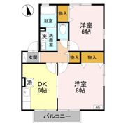 ラッキーハイツ Eの間取り画像