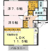 グリーンコート初芝 Cの間取り画像