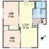 ディアス岡田 B棟の間取り画像