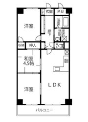グリーンコート井口の間取り画像