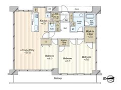 リバージュ住吉の間取り画像