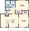 ソレジオ西川田の間取り画像