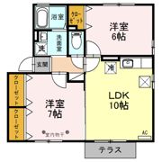 コーポ栄 Ⅲの間取り画像