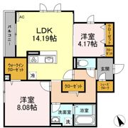 プリマフルール彩都 A棟の間取り画像