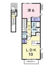 アンソレイユ Bの間取り画像
