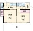 向山2丁目 平家貸家の間取り画像