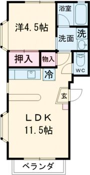 富士宮ハイツB棟の間取り画像
