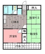 プランドール西小倉駅前の間取り画像