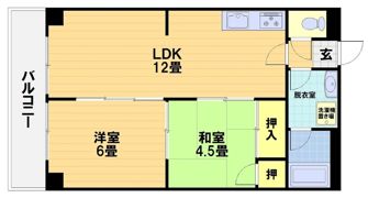 シャトーウメダの間取り画像