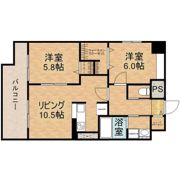 エヴァーグリーン思案橋の間取り画像