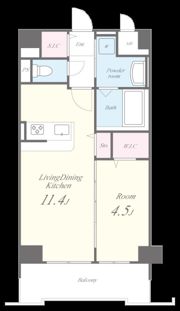 ドゥ バーグ渡辺通の間取り画像