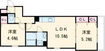 セレニティ豊川A棟の間取り画像