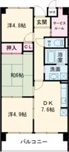 ボナージュ石橋の間取り画像