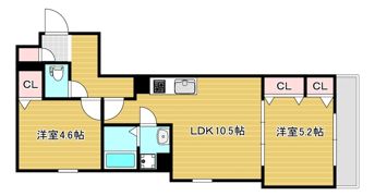 セレニティ豊川A棟の間取り画像