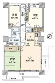 川口パークタワーの間取り画像