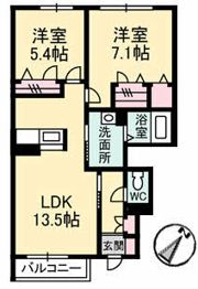 シャーメゾンにしもり A棟の間取り画像