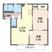 レッチワース・ハイツ Cの間取り画像