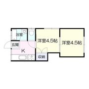 後迫アパートの間取り画像